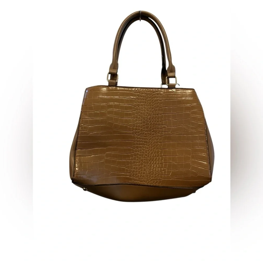 Adrienne Vittadini Women's‎ Brown Crocodile Embossed Shoulder Bag free of wallet